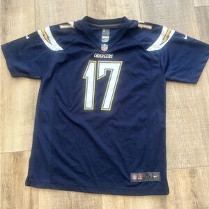 NWOT NFL Chargers Players Jersey Men XL SS Navy Blue #17 RIVERS On Field Nike